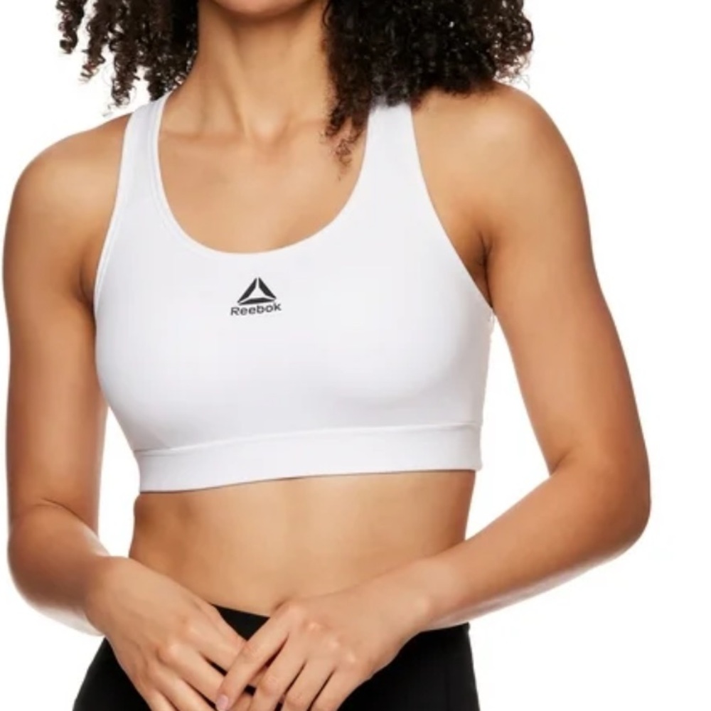 Reebok White Stronger Sports Bra Sz XL